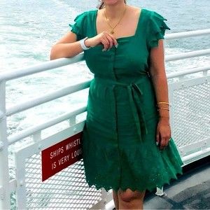 Old Navy Women Summer Dress, Cotton, Green size M